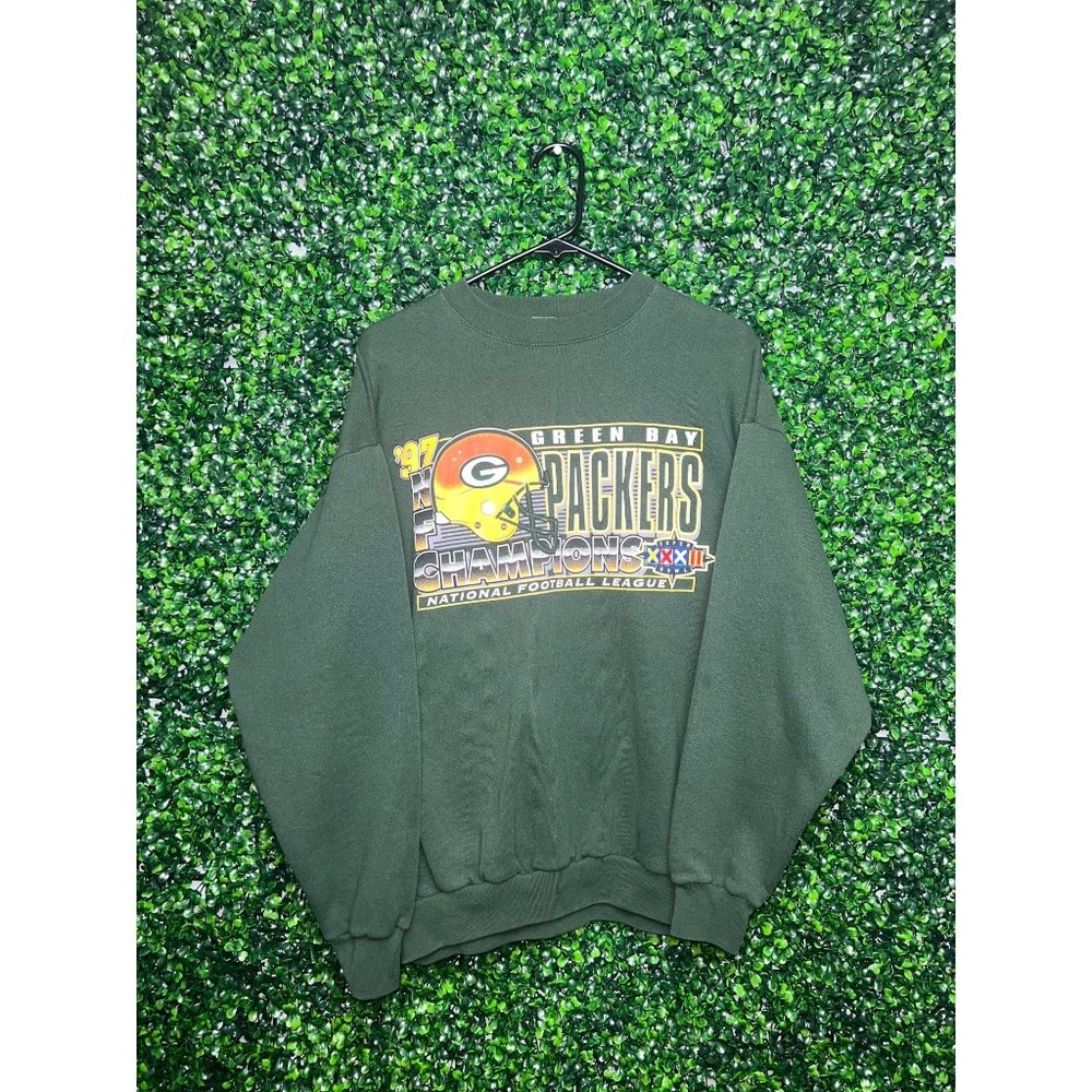 EUC Vintage Logo 7 1997 Green Bay Packers Crewneck SZ L